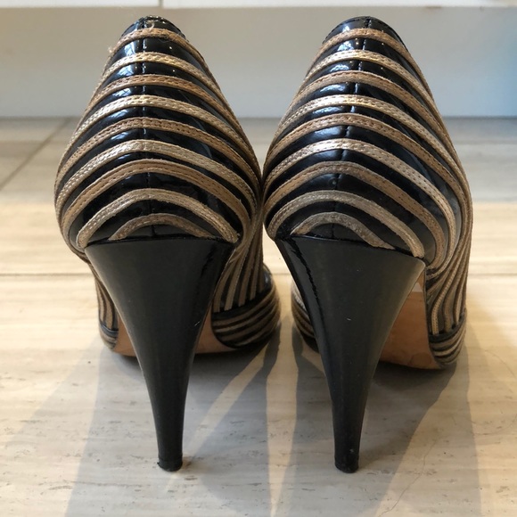 Saks open toe leather shoes - Picture 2 of 6